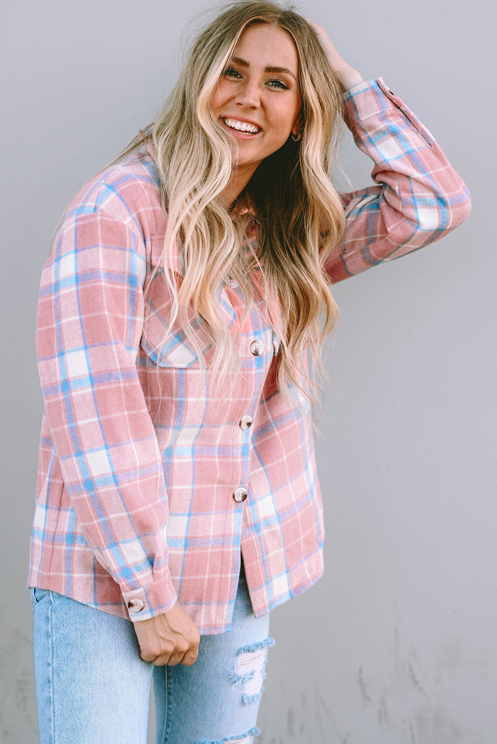 Flannel Shirt- Pink