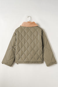 Quilted Puffer Jacket- Jungle Green