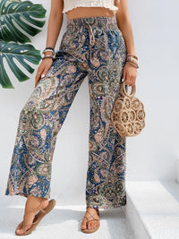 Savannah Boho Paisley Printed Wide Leg Pants