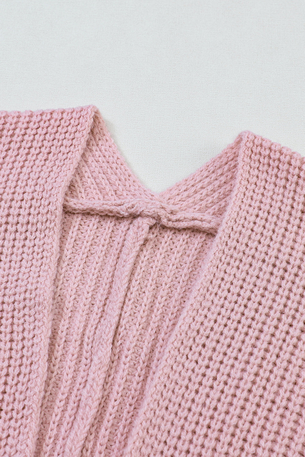 Oversized Knit Cardigan- Pink