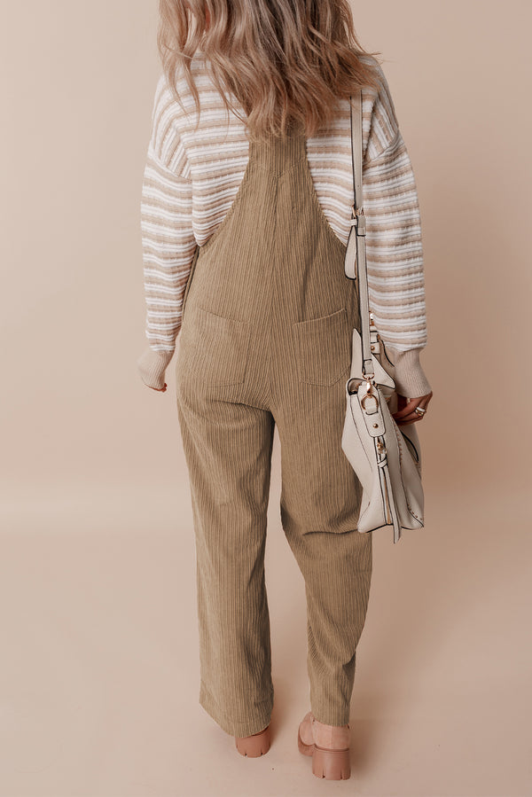 Corduroy Overall- Khaki