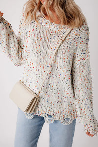 Dropped Shoulder Sweater- Confetti