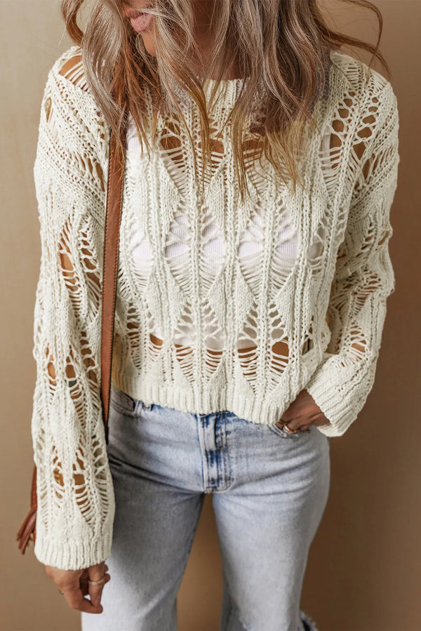 Long Sleeve Knit Cover Up