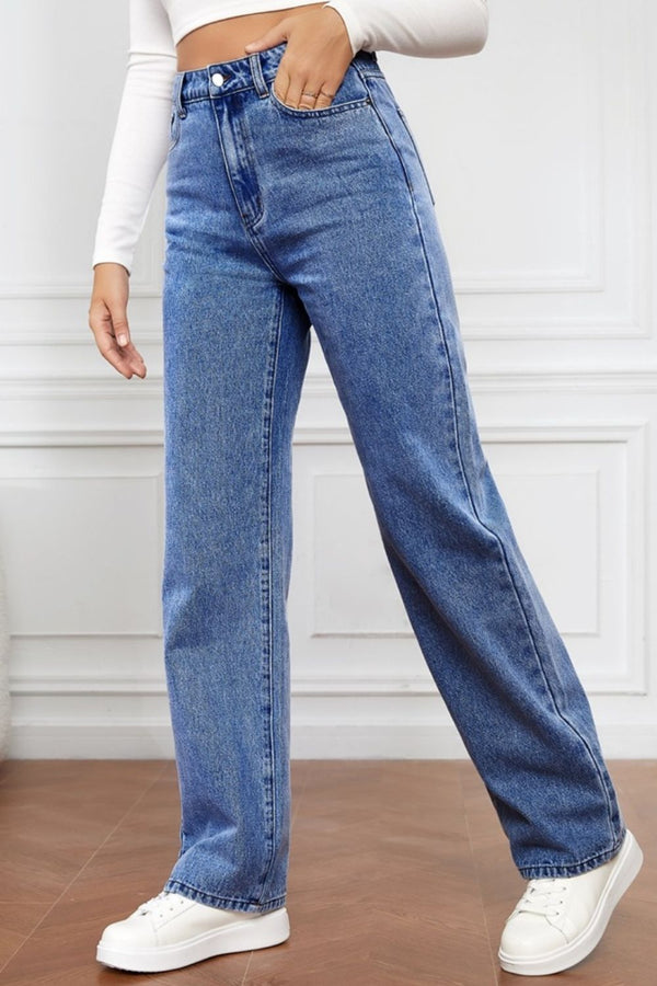 Courtney High Waist Straight Jeans