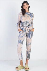 Tie-Dye Long Sleeve Jumpsuit