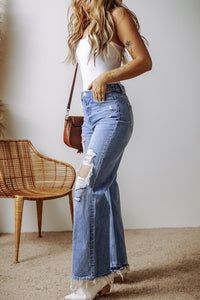 Ashleigh Distressed Straight Leg High Waist Jeans