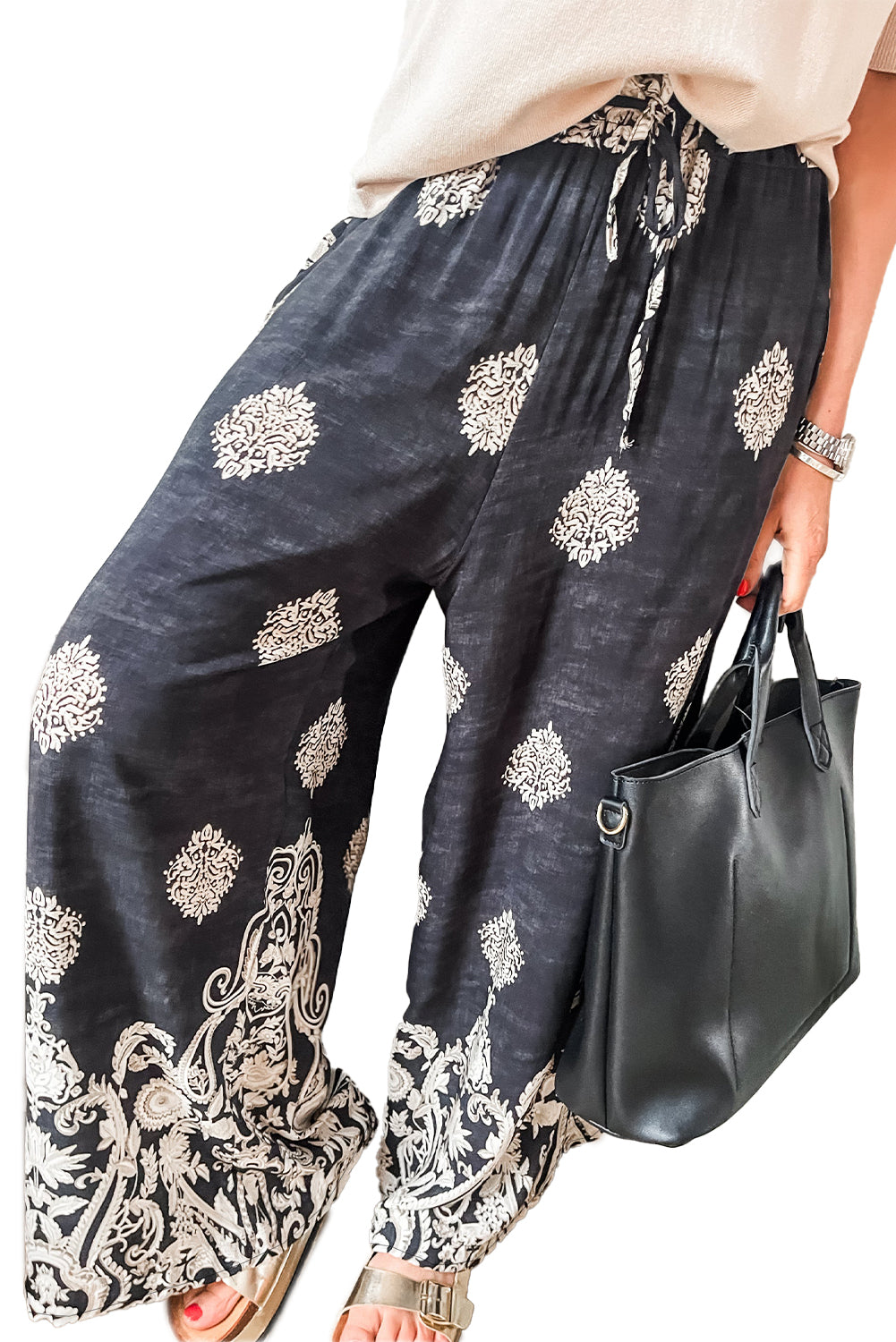 Gabriella Boho Pants- Black