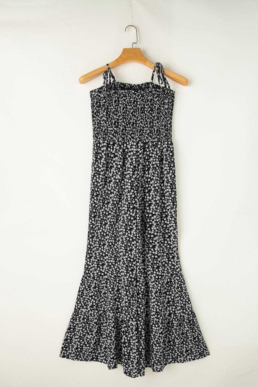 Floral Wide Leg Jumpsuit- Black