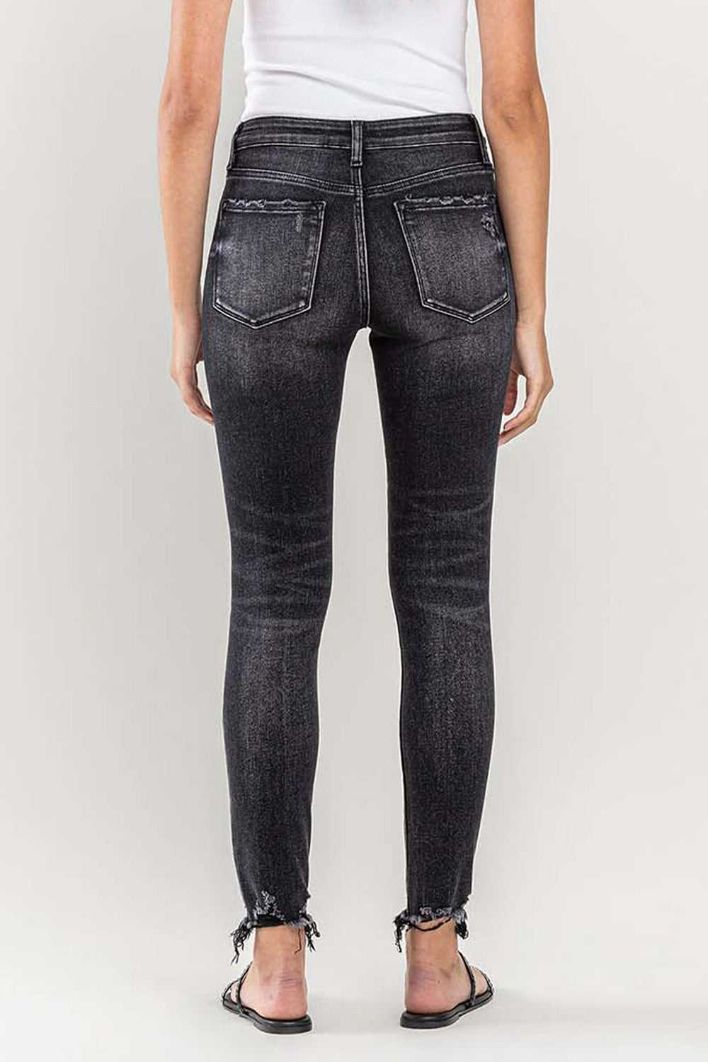 Kara Raw Hem Cropped Skinny Jeans