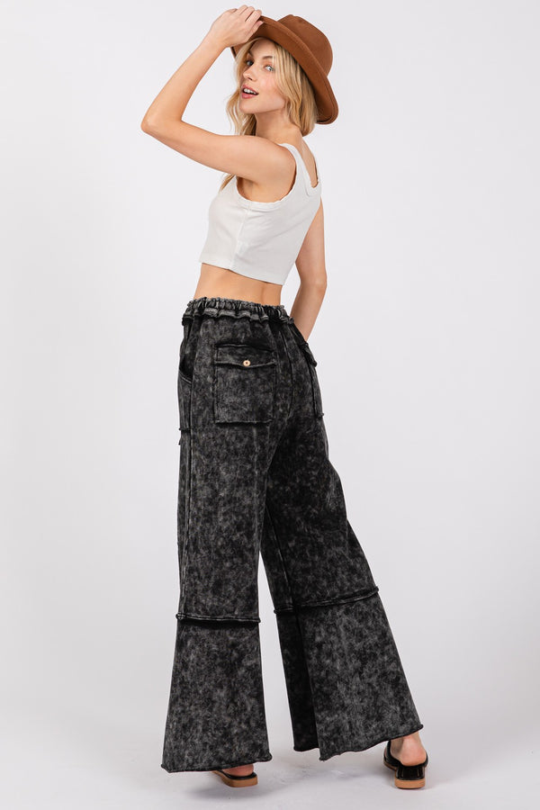 Teresa Mineral Washed Wide Leg Pants