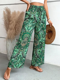 Savannah Boho Paisley Printed Wide Leg Pants