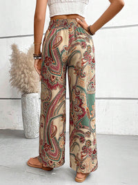 Savannah Boho Paisley Printed Wide Leg Pants